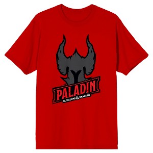 Dungeons & Dragons Paladin Crew Neck Short Sleeve Red Men's T-shirt - 1 of 3