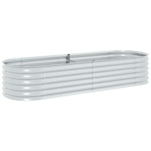 vidaXL Garden Raised Bed, Garden Planter for Flowers and, Galvanized Steel - 1 of 4
