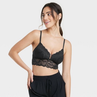 Auden High Apex Lace Bralette - Raspberry 