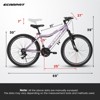 VisioGear 26 Inch Mountain Bike, 21-Speed, Front Suspension, Mountain Bike for Teenagers Girls Women, Purple, 69"*27"*39" - 3 of 4