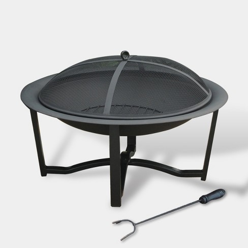 26 Contemporary Steel Fire Pit Black Leisurelife Target