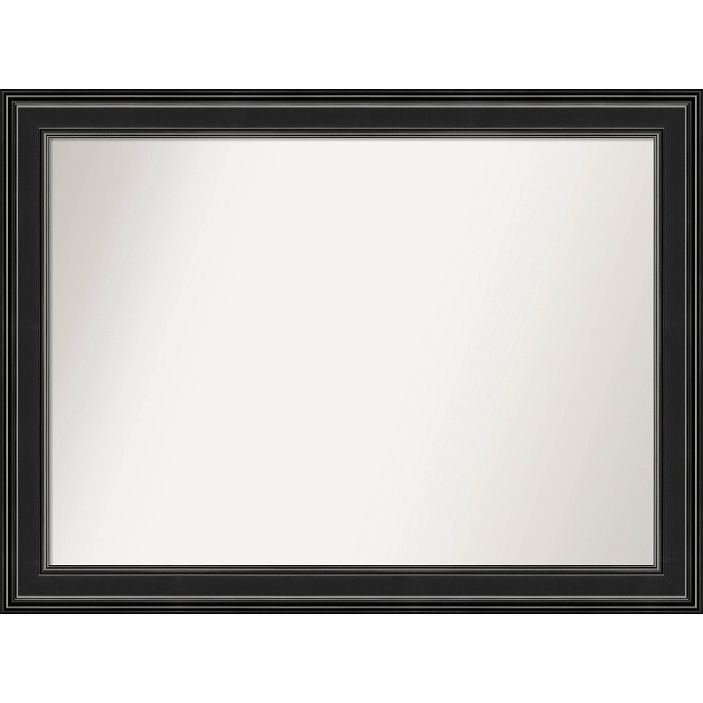 Photos - Wall Mirror 44" x 33" Non-Beveled Ridge Black  - Amanti Art