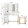 GustoWave Vanity Desk with Mirror, Makeup Vanity Table with Chair & Charging Station, Dressing Table with Drawers & Storage Shelves, 3 Lighting Modes - 3 of 4
