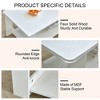 FURNIinspire End Tables Modern And Practical Coffee Table, MDF Double Layered Coffee Table For Living Room, Bedroom, White, 43"*22"*17" - 4 of 4