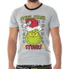 Seven Times Six Dr. Seuss GRINCH 3 Piece Gift Pajama Set (Fleece Pants, Shirt, Socks) Black - 3 of 4