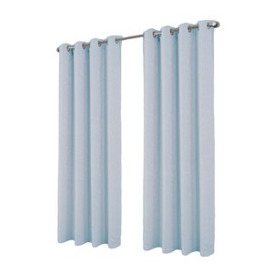 RT Designer Collection Cosmo Shimmer Jacquard Grommet Curtain Panel 54" x 84" Silver - 1 of 4