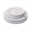 Posh Setting 840 Piece White And Silver Plastic Party Bundle - Marble (120 Settings) - 3 of 4