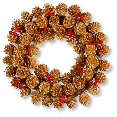 20 Glittered Pinecone Wreath National Tree Company Target