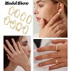 4-11 Gold Silver Rings For Women Non Tarnish Gold Plated Engagement Bands Dainty 14K Gold - 4 of 4