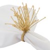 Saro Lifestyle Beaded Burst Design Napkin Rings (Set of 4) - 3 of 4