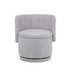 NicBex Upholstered Accent Chair with Storage Space,Modern Swivel Chairs for Bedroom,Reading Room,Gray/Beige/Pink - 4 of 4
