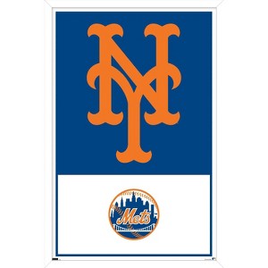 Trends International MLB New York Mets - Logo 22 Framed Wall Poster Prints - 1 of 4