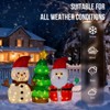 SEVOBAL Inflatable 3PCS Santa and Snowman and Xmas Tree Christmas Decorations Holiday Decor for Xmas Outdoor Indoor Decor, Red, 51.2"*15"*30.7" - 4 of 4