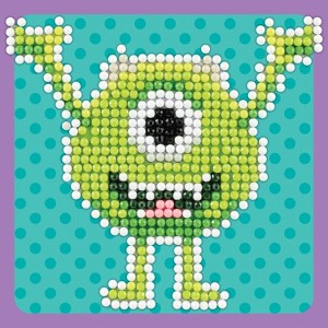 DIAMOND DOTZ, Disney Pixar Monsters, Inc. Mike Wazowski Diamond Art Painting Kit 4" X 4" - 1 of 4