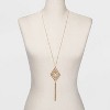 Filigree and Tassel Long Statement Necklace - A New Day™ Gold - image 2 of 3
