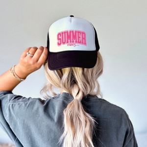 Simply Sage Market Varsity Summer Vibes Cursive Adult Foam Trucker Hat - 1 of 1