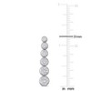 EVERLY JEWELRY | Sterling Silver 5 CT TGW Cubic Zirconia Graduated Dangle Earrings - 3 of 4