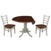 3pcs 42" Mase Dual Drop Leaf Dining Set with Emily Side Chairs - International Concepts - image 3 of 3