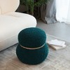 VYNXARIA Dark Green Snowman Ottomans and Benches - Playful and Compact Design, 16.14x16.14x17.32 inches - 3 of 4
