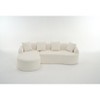 TiramisuBest LY-003 Beige White Deep Seat Compression Sofa 3 Seater with Beige for sofa - 2 of 4