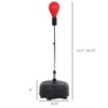 VisioGear Punching Bags Free Standing Punching Bag with Stand and Boxing Gloves, Height Adjustable Boxing Bag Set, Red, 19.00"*19.00"*60.80" - 3 of 4
