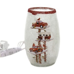 Stony Creek 5.0 Inch Small Lighted Glass Vase Cardinal Vehicles Novelty Sculpture Lights - 1 of 2