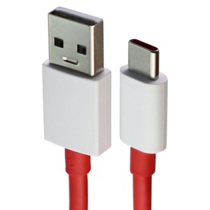 OnePlus (3.3-Ft) 1m USB to USB-C Charge and Sync Warp Cable - Red/White (D287) - 1 of 3