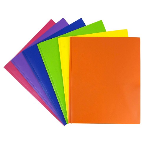 JAM Paper®, Plastic Eco Folders With Clasp, Assorted Primary, 6pk : Target