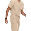 Hey Collection Mens Scrubs Set- V-Neck Scrub Top and Six Pocket Tapered Pant - 4 of 4