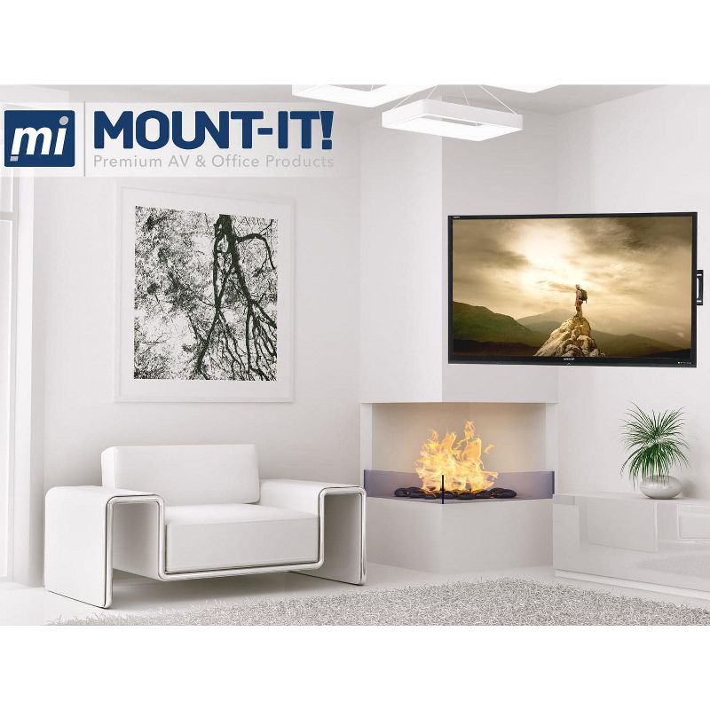 Mount-It! Full Motion Corner TV Mount | Fits Up to VESA 800x400 mm | 132 Lbs. Weight Capacity | Extension Up to 20" | Black, 2 of 9