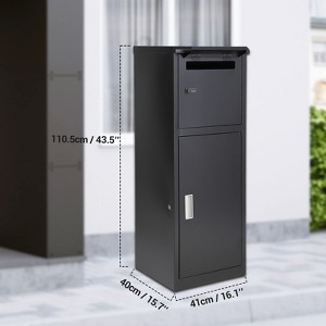 COZONY Large Package Delivery Box, Galvanized Steel Parcel Drop Box with Code Lock for Porch and Curbside - 1 of 4