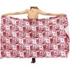 LA LEELA Women's Swim Summer Beach Dress Pareo Summer Bikinis Sarongs Bikini Beachwear Vacation Long Beach Wraps for Women One Size Red, Floral - 3 of 4