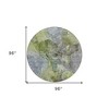 Olive Green And Gray Abstract Washable Indoor Outdoor Area Rug - 3 of 4