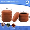 Gericco 16.9" Round Ottoman with Storage for Living Room Small Boucle Foot Stool Modern Upholstered Vanity Stool Ottoman Foot Rest - 2 of 4