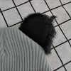 Anna-Kaci Women's Cat Ear Knit Beanie - Faux Fur Ears with Heart Whisker Embroidery for Cute Casual Winter Wear - 4 of 4