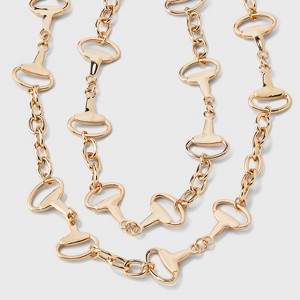 Chunky Chain Multi-Strand Necklace - A New Day™ Gold - 1 of 4