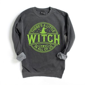 Simply Sage Market Women's  Garment Dyed Graphic Sweatshirt A Little Witch In All Of Us - 1 of 4