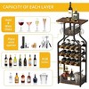 Metal Wine Rack Wine Bottle Holders Stands Freestanding Floor - 4 of 4