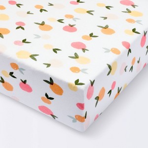 Polyester Rayon Fitted Crib Sheet - Citrus - Cloud Island™ - 1 of 4