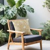 Throw Pillows, Decorative Throw Pillows with Inserts, Simulated Straw Weaving 18"x18" Square Pillows Set of 2, Casual Flowers - 3 of 4