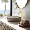 Cobbe Single Handle Single Handle Bathroom Vessel Sink Faucet with and Pop-Up Drain Single-Hole Installation Brushed Gold - 2 of 4