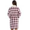 Just Love Womens Plush Printed Plaid Robe | Ladies Bathrobe - 2 of 4