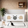 Sideboard Buffet Cabinet with Drawer and Storage, Wooden Console Cabinet with Hooks and Adjustable Design for Living Room, Dining Room, Entryway - 2 of 4