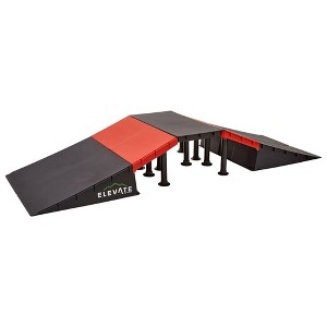 Elevate Outdoor Jumbo Skateboard Ramp 9-Piece Set with EZ-Link Setup & 9 Setup Options for Manual Tricks & Flips for Scooters & BMX Bikes, Orange - 1 of 4