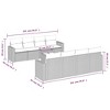vidaXL Patio Sofa Set with Cushions Outdoor Furniture 9 Piece Poly Rattan - Gray - 3 of 4