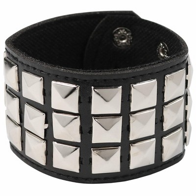 Skeleteen Faux Leather Stud Bracelet - Black : Target