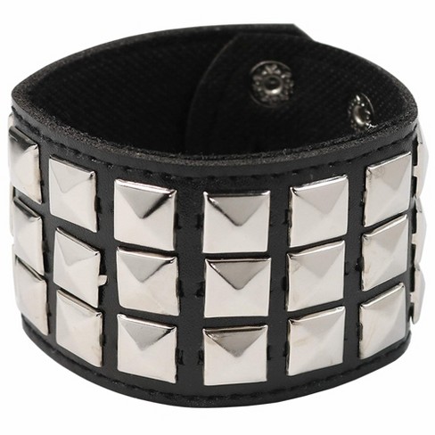 Unisex Pu Leather Spike Bracelet