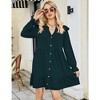 Women’s Fall Dress Casual Ruffle Tiered Long Sleeve Babydoll Mini Dresses Short Swing Skater Dress - 4 of 4