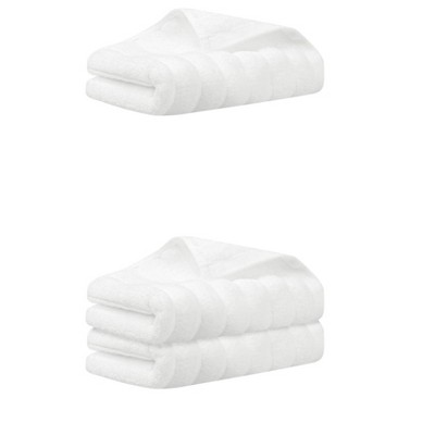 REGALWOVEN 3 Pack Solid Striped Cotton Hand Towels for Bathroom, Kitchen, Gym 14" x 30"