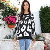 Anna-Kaci Women's Leopard Print Long Sleeve Cuffed Sweater - 2 of 4